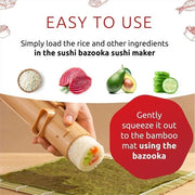 Impastatrice di Sushi Professionale - Kit Portatile per Sushi con Mat di Rotolamento - Strumento DIY per Principianti