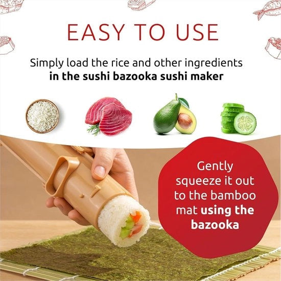 Impastatrice di Sushi Professionale - Kit Portatile per Sushi con Mat di Rotolamento - Strumento DIY per Principianti