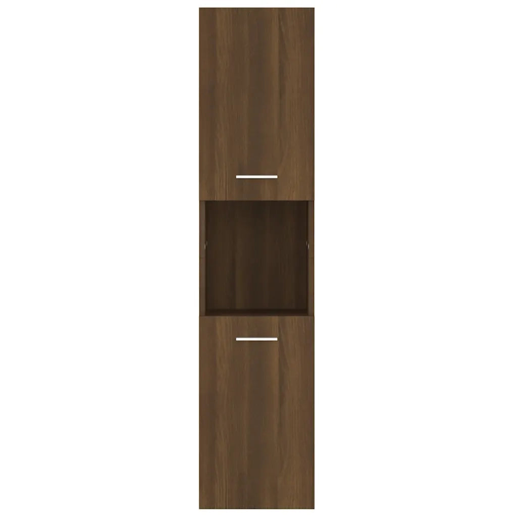 Armadietto Bagno Rovere Marrone 30x30x130 cm Legno Multistrato cod mxl 6244