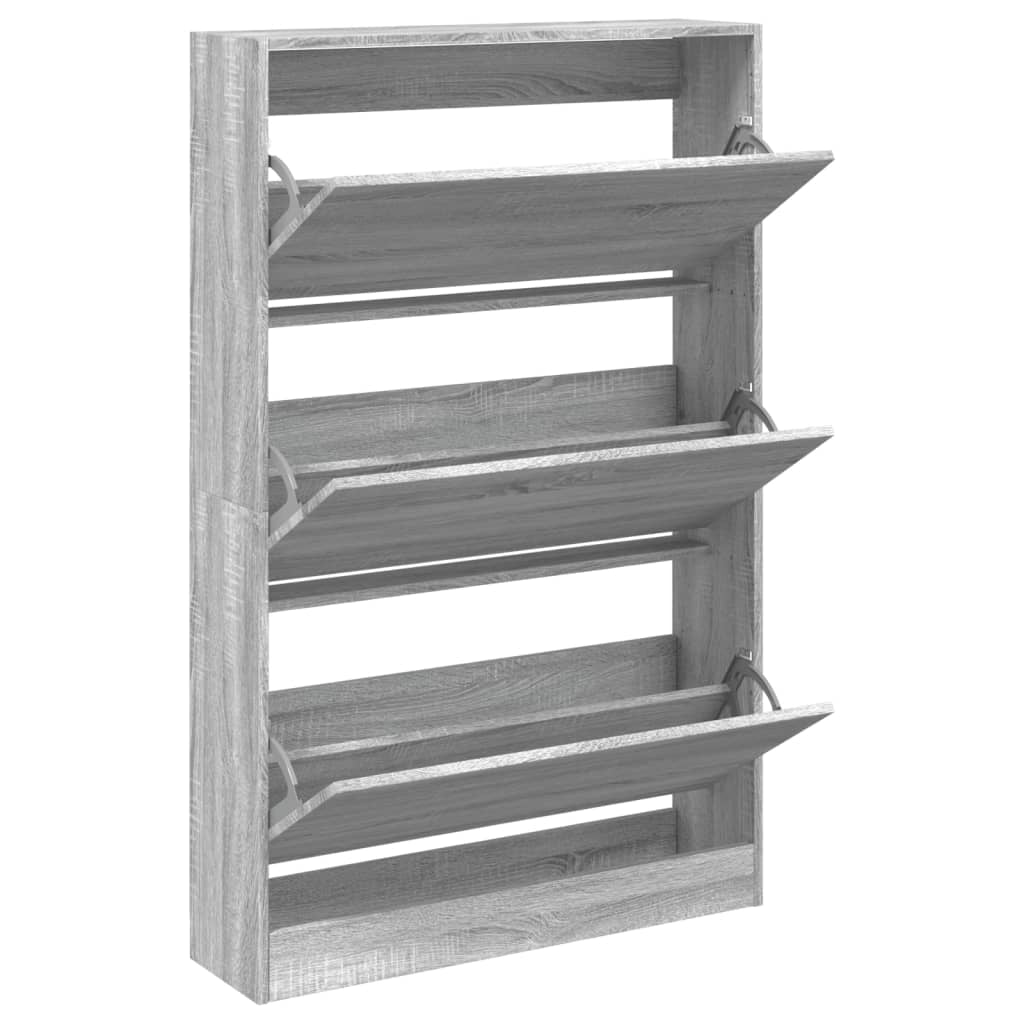 Scarpiera Sonoma 80 x 21 x 125,5 cm legno ingegnerizzato grigio 02_0043432