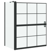Schermo per Bagno e Doccia Nero e trasparente 100 x 68 x 128 cm CFW7479743