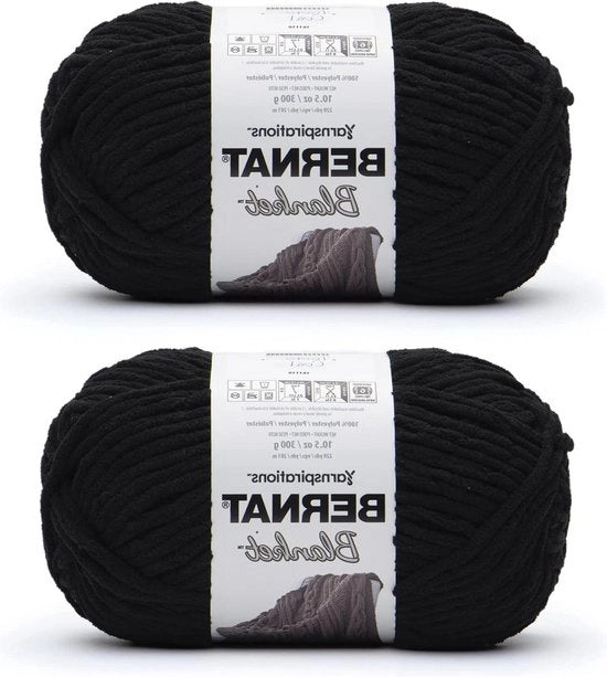 Coperta Yarn di Carbone - 2 pezzi da 300g 10,5oz - Poliester - 6 Super Bulky - 220 Yards - Maglia Crochet