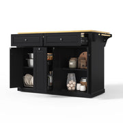 Credenza da cucina con piano ribaltabile e 4 cassetti - per cucina - in MDF - natural e nero