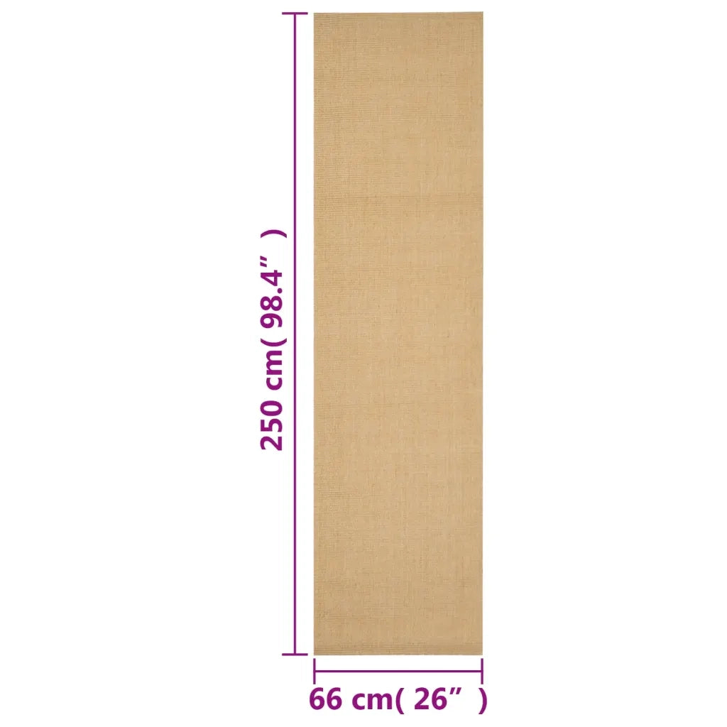 Tappeto in Sisal Naturale 66 x 250 cm 136301