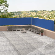 Tenda Laterale retrattile-Tenda parasole per balcone Blu 117x1200 cm