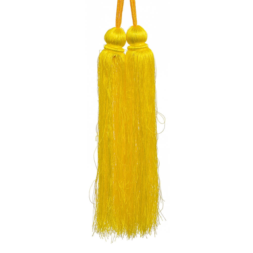 Decorazione da parete Palmito in bambù e tessuto giallo 145x75x2h cm