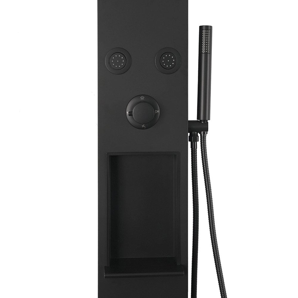 Colonna doccia pannello idromassaggio effetto cascata YH8126 SEUL - Nero