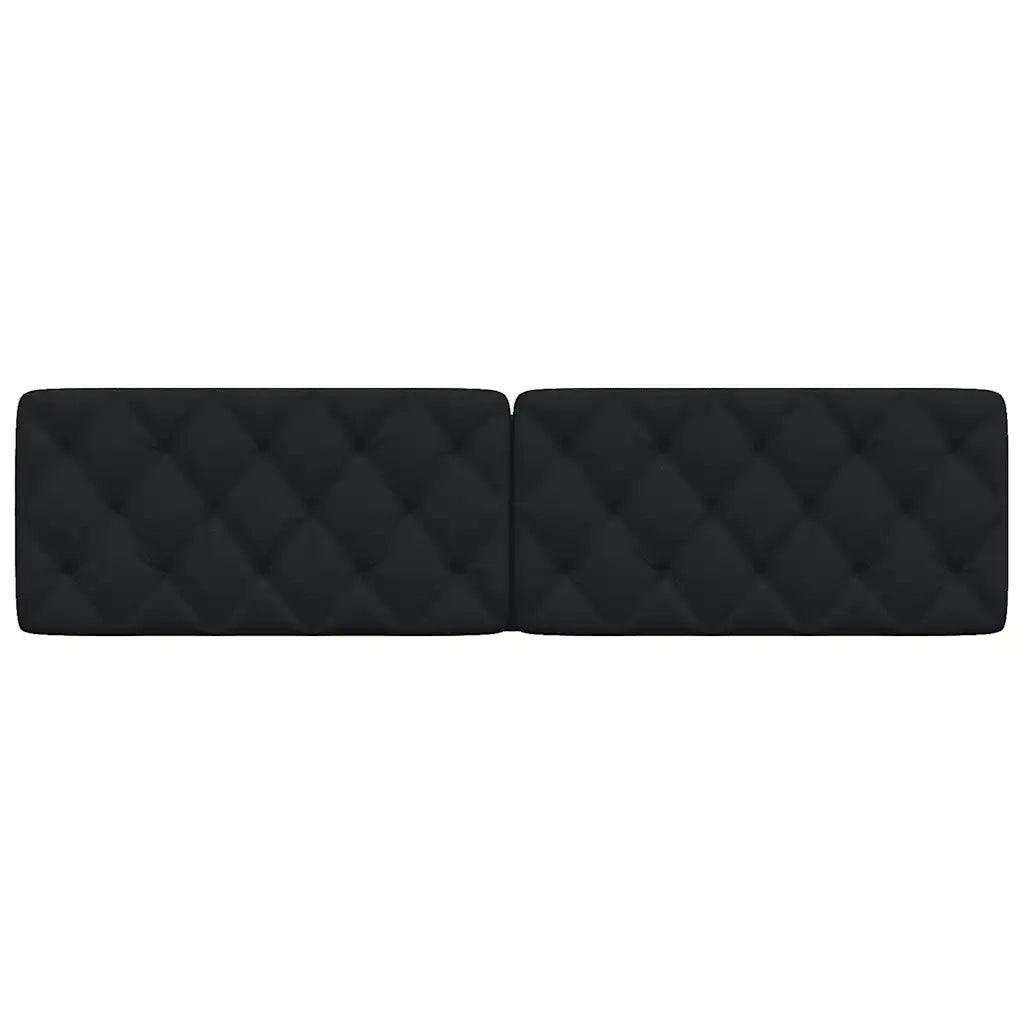 Coussin de tête de lit noir 200 cm tissu