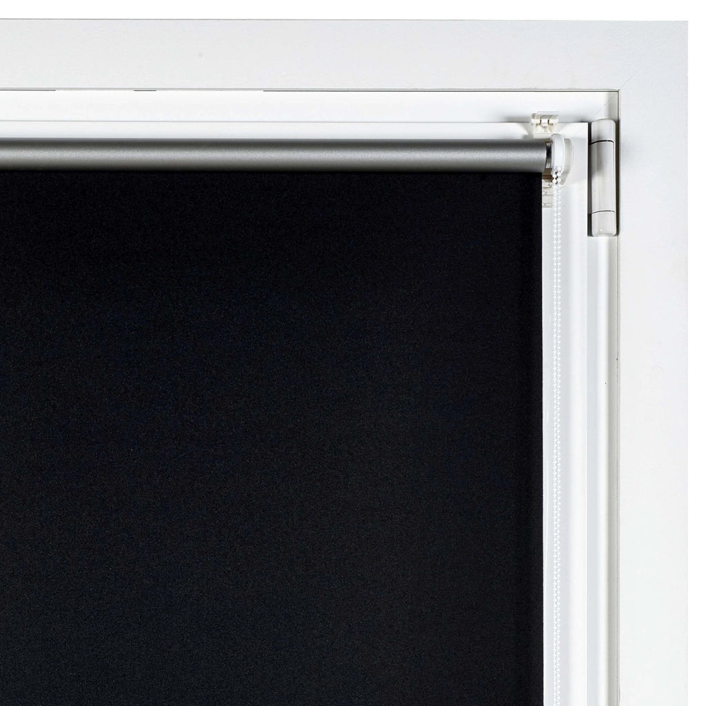 Tenda a Rullo Oscurante installazione senza foratura EasyFix Nero 45x180 cm
