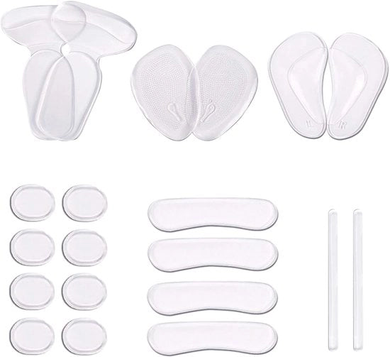 Ingranaggi antiscivolo per piedi 20 pezzi - Pads per scarpe in silicone - Piegamenti e scivoli - Pieno comfort - Piegamenti per uomo/donna