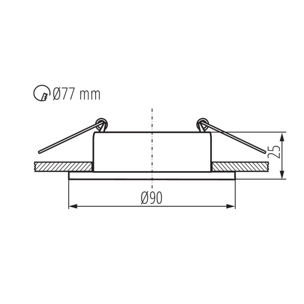 Faretto da incasso tondo bianco/oro Kanlux Feline GX5.3/GU10