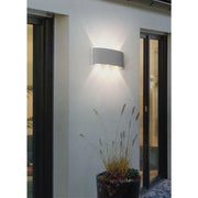 Trade Shop - Applique 16w Up&down Lampada Muro Grigio Esterno Ip65 Luce 4000k 3000k 6500k Es68 - -bianco Caldo      -