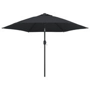 Ombrellone da esterno con palo in metallo 300 cm nero 02_0008280