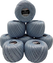 8 x 50 gram lana gemerceriseata peruncini - azzurro chiaro 4917 - 400 g