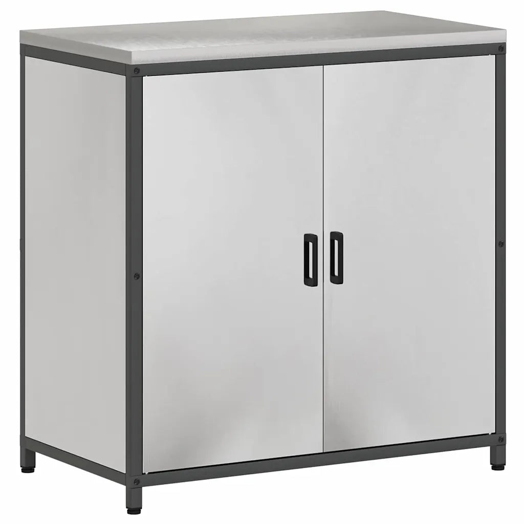 vidaXL Armadietto per Stoccaggio in Cucina con lo scaffale Argento