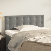 Testiera-Testata Decorativa Grigio Chiaro 90x5x78/88 cm in Velluto 549284