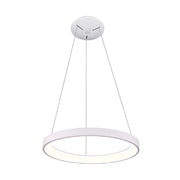 Trade Shop - Lampadario Pendente Led 60 Watt Cct Lampada Sospensione Circolare 78cm Luci 230v - Bianco