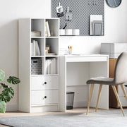 Scrivania con cassetto con lo scaffale 2 pcs Bianco 3337345