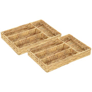 Set 2 Cestini Organizer con Scomparti ¨C Xylo ¨C Tessuto Multiuso per Soggiorno Camera Cucina