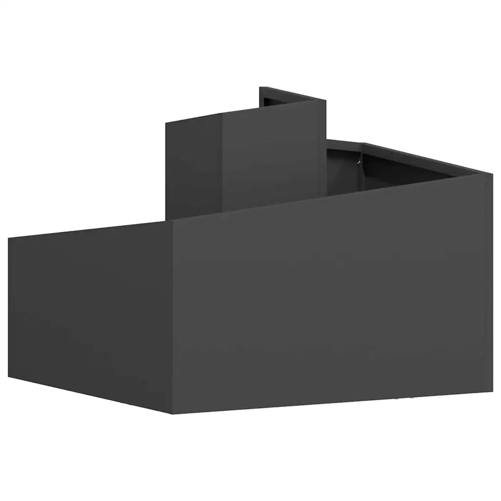 Vaso da giardino Nero 60 x 60 x 50 cm Acciaio laminato a freddo 873571