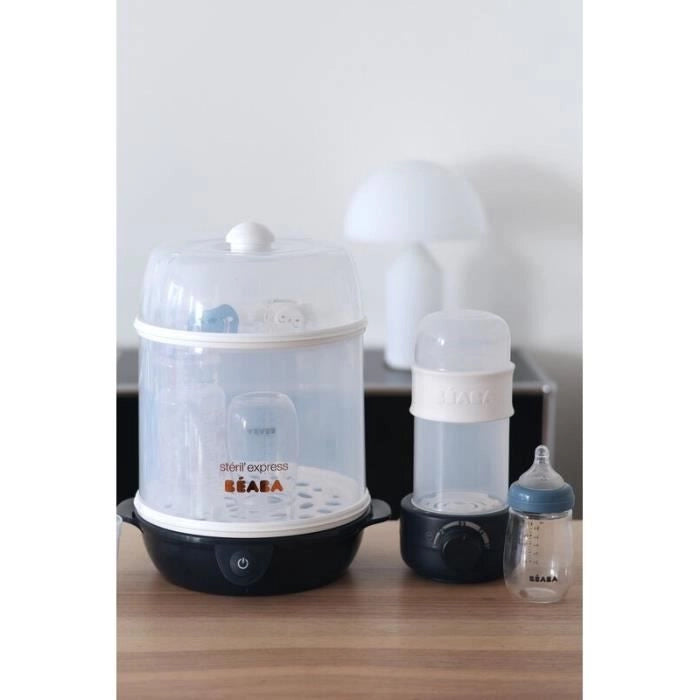 BEABA Baby milk second, scaldabiberon a vapore, blu notte