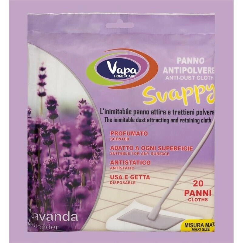 SVAPPY PANNI CATTURA POLVERE LAVANDA 20 PZ