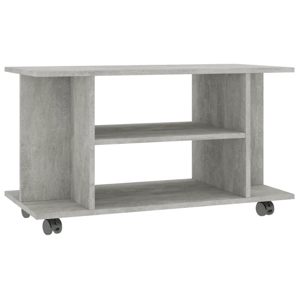 Mobile TV con Ruote Grigio Cemento 80x40x40 cm in Multistrato cod mxl 14007