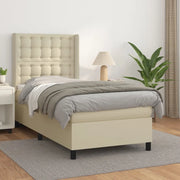 Giroletto a Molle con Materasso Crema 80x200 cm in Similpelle cod mxl 62376