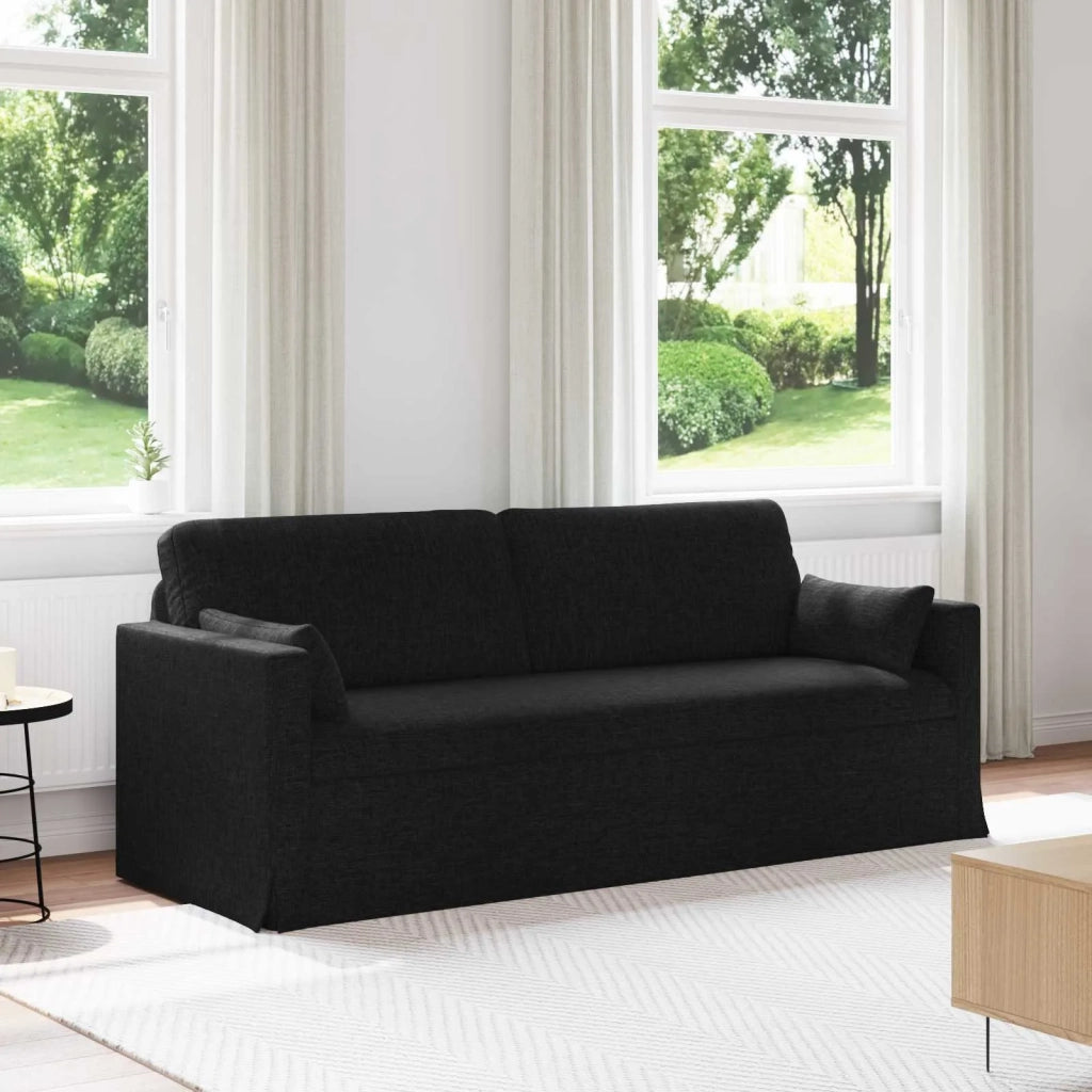 Divano Nero 198 x 78 x 80 cm Tessuto