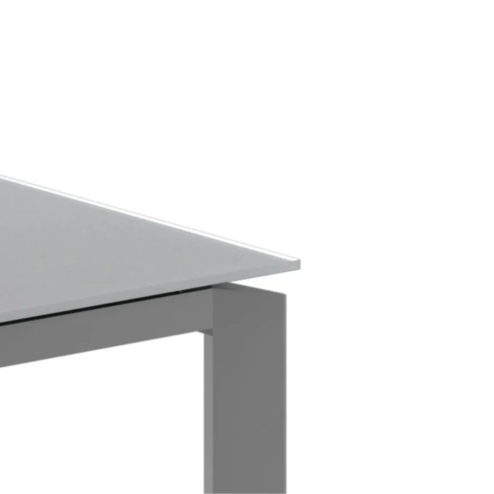 Tavolo da pranzo allungabile in vetro temperato grigio Function 120-170x80 cm fino a 8 posti | Duzzle