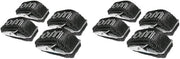 Set di 4 fasci di tessuto per la pulizia, lunghezza 36 cm (confezione da 2) Nero