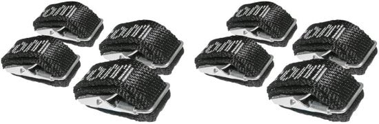 Set di 4 fasci di tessuto per la pulizia, lunghezza 36 cm (confezione da 2) Nero