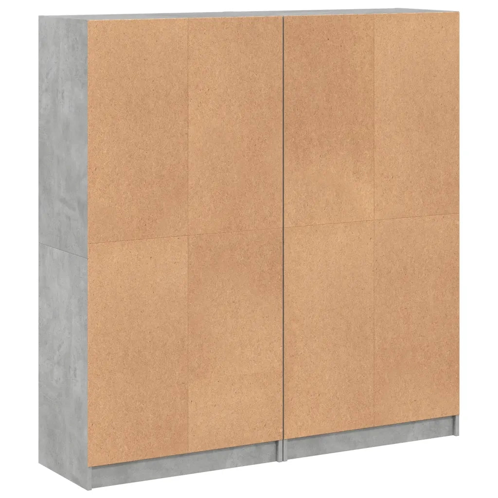 Libreria Ante Grigio Cemento 136x37x142 cm in Legno Multistrato 3206527