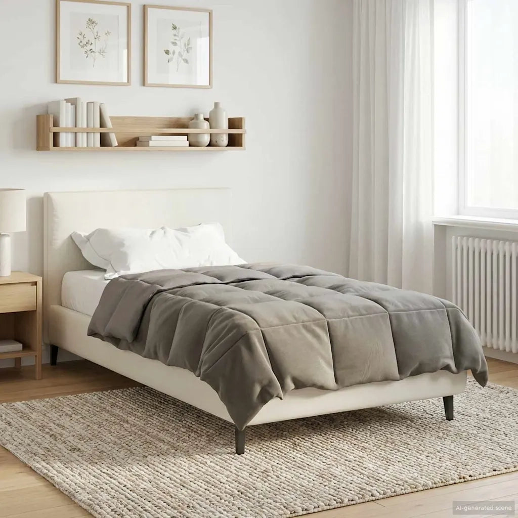 Piumone Completo Annuale Grigio chiaro 155 x 200 cm Microfibra