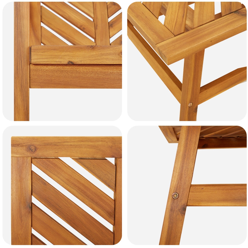 Set di Lounge da Giardino a 3 Pezzi in Legno Massello di Acacia