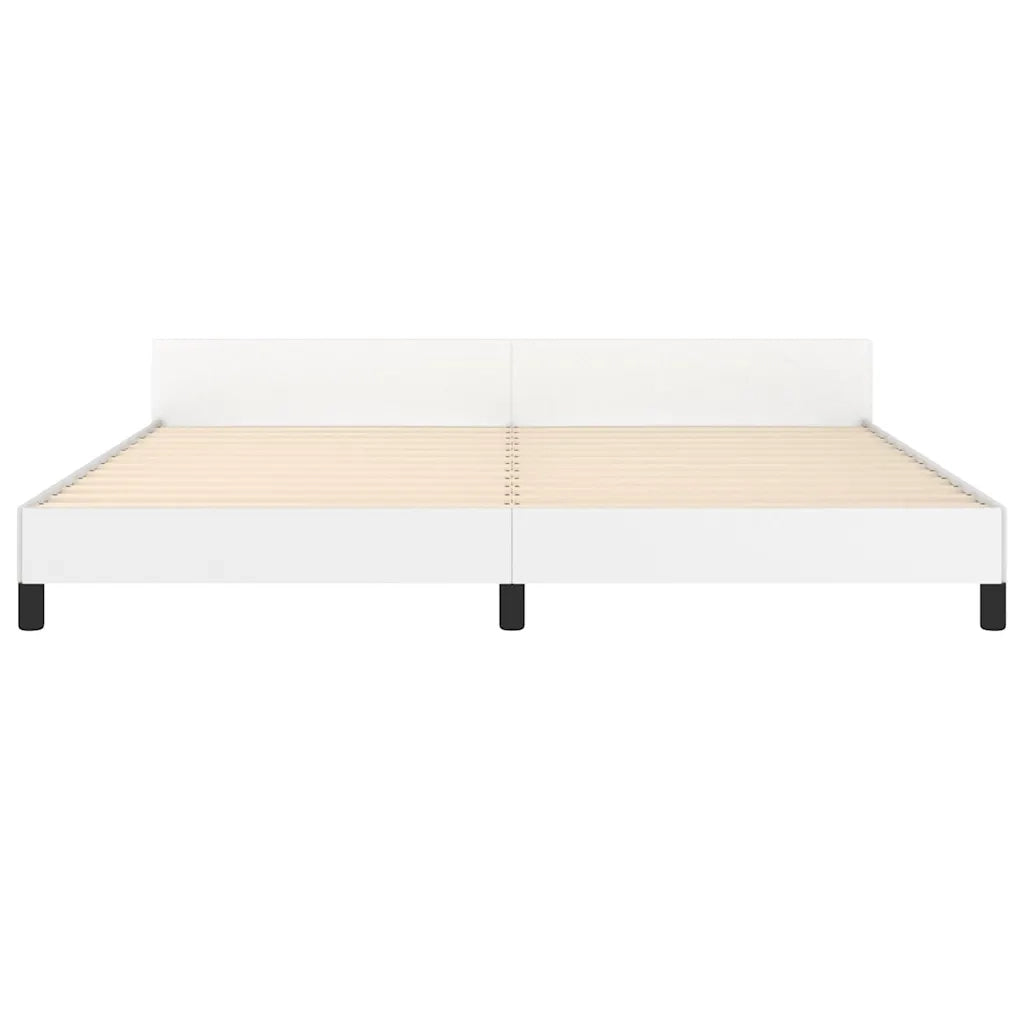 Giroletto con Testiera senza Materasso-Struttura Letto Bianco 200x200 cm 699017