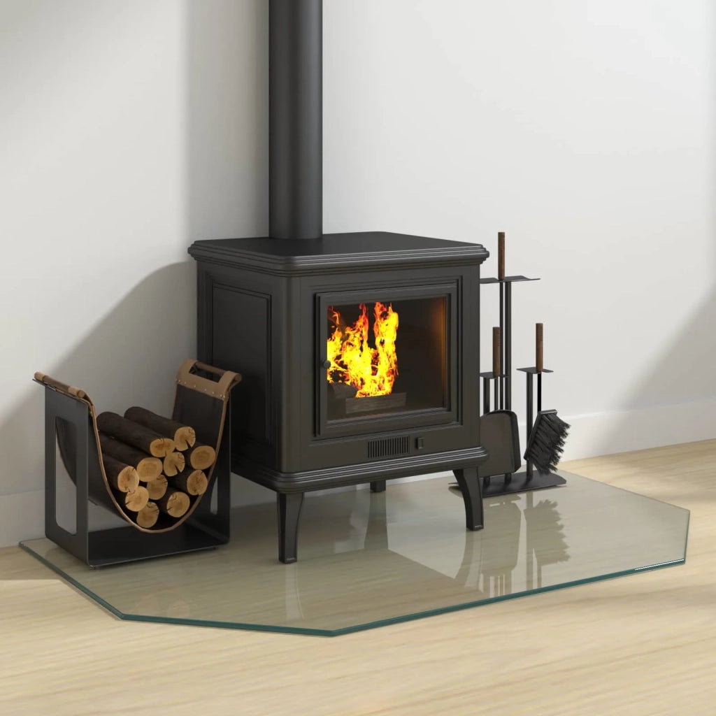 Piastra in vetro per camino Trasparente 100 x 60 cm Vetro 353871
