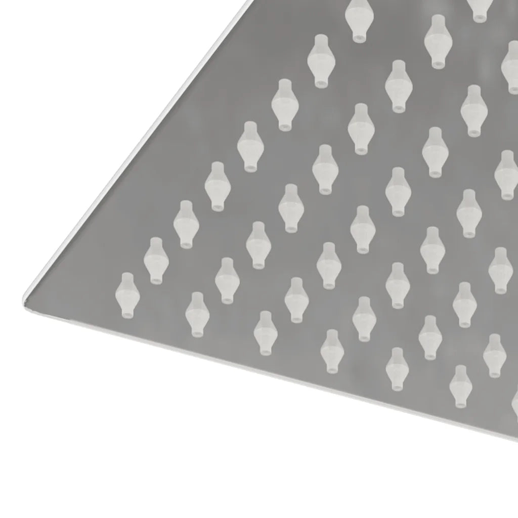 vidaXL Testa Doccia a Pioggia in Acciaio Inox 304 20x20 cm Quadrata
