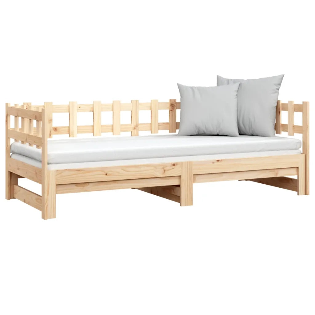 Dormeuse Estraibile 2x(80x200) cm in Legno Massello di Pino 820766