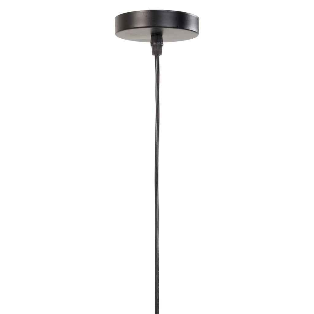 Plafoniera in metallo nero 17x17x35/105h