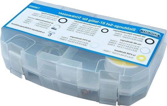 Set di sigillatura a 87 pezzi - sigillature in gomma, anelli di sigillatura e O-ringen - adatto per aree sanitarie - idoneo per l'acqua potabile