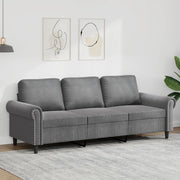 Divano a 3 Posti Grigio Scuro 180 cm in Velluto 359540