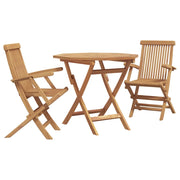 Set da Pranzo per Giardino 3 pz | Set Salotto da Giardino Marrone