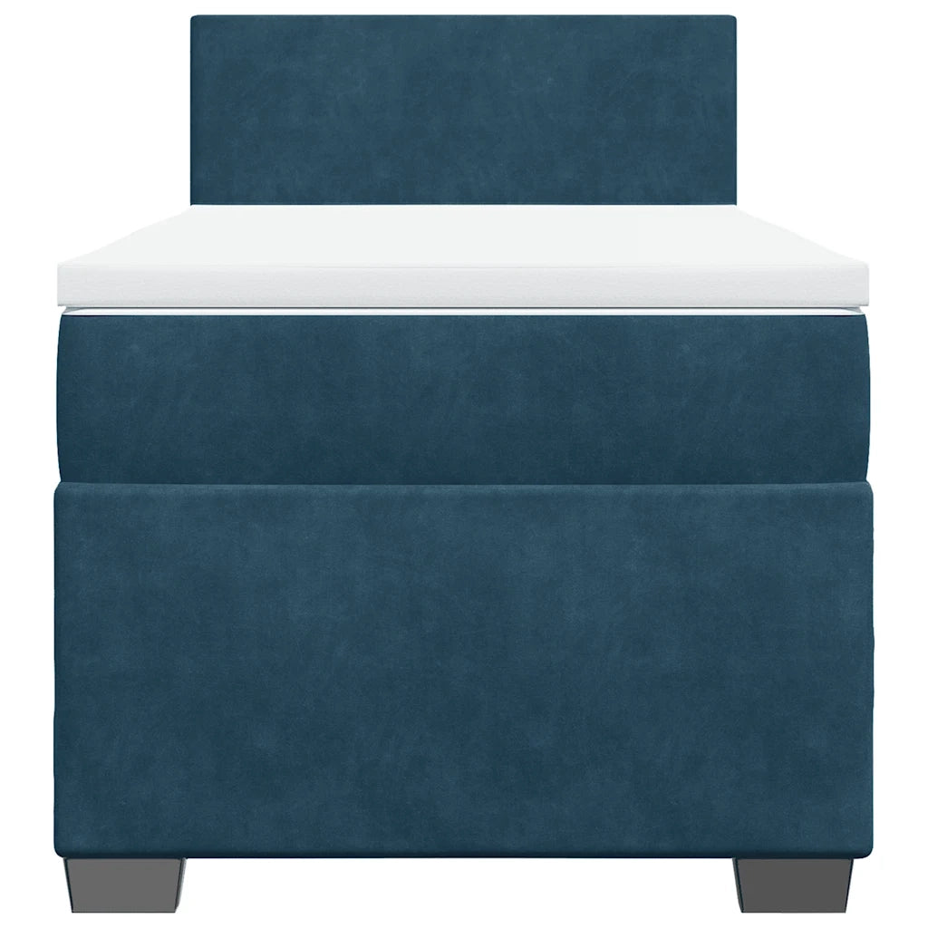 Giroletto a Molle con Materasso Blu 100x200 cm in Velluto 3288532