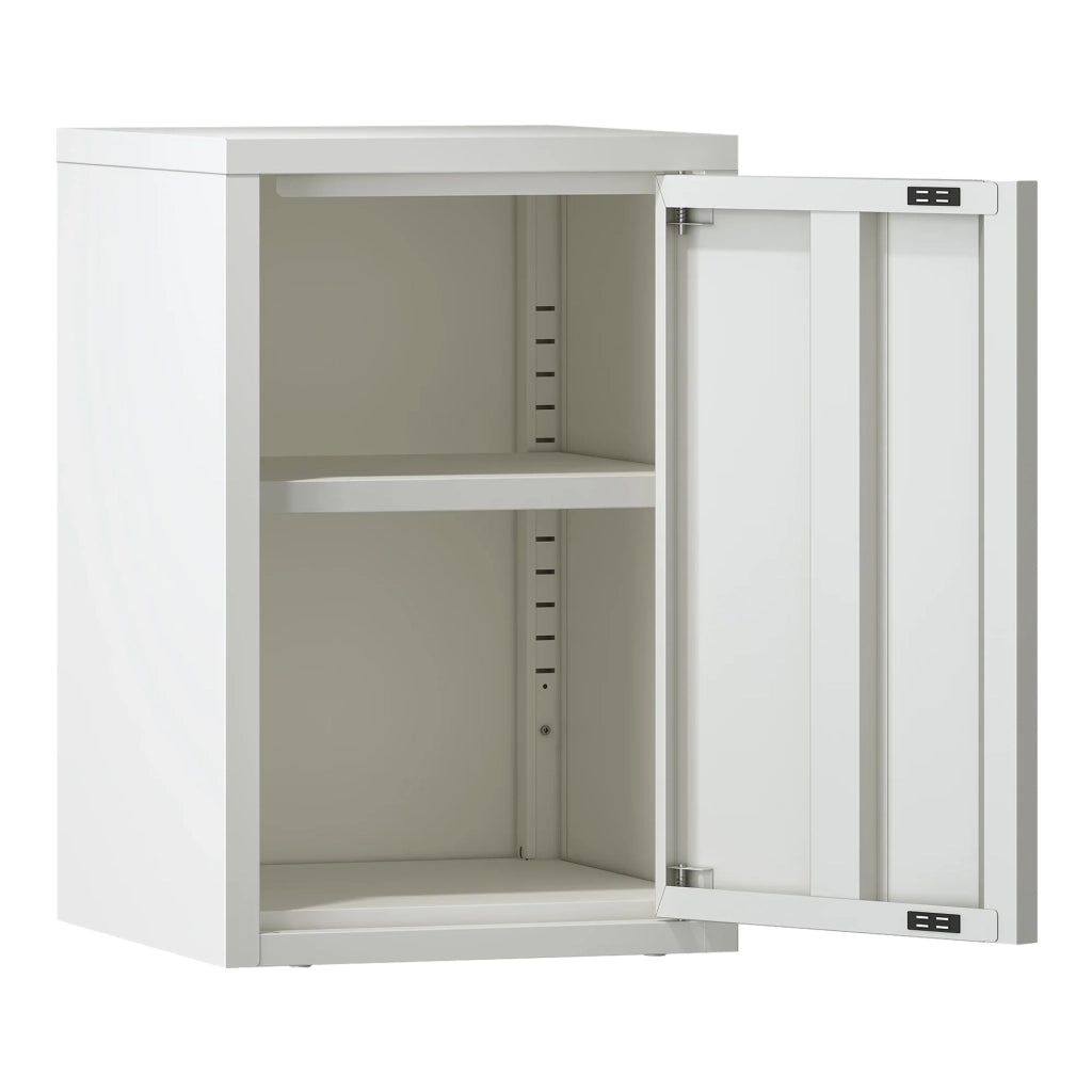 Mobiletto portaoggetti da parete in acciaio bianco 50 x 33 x 35 cm 03_0008887