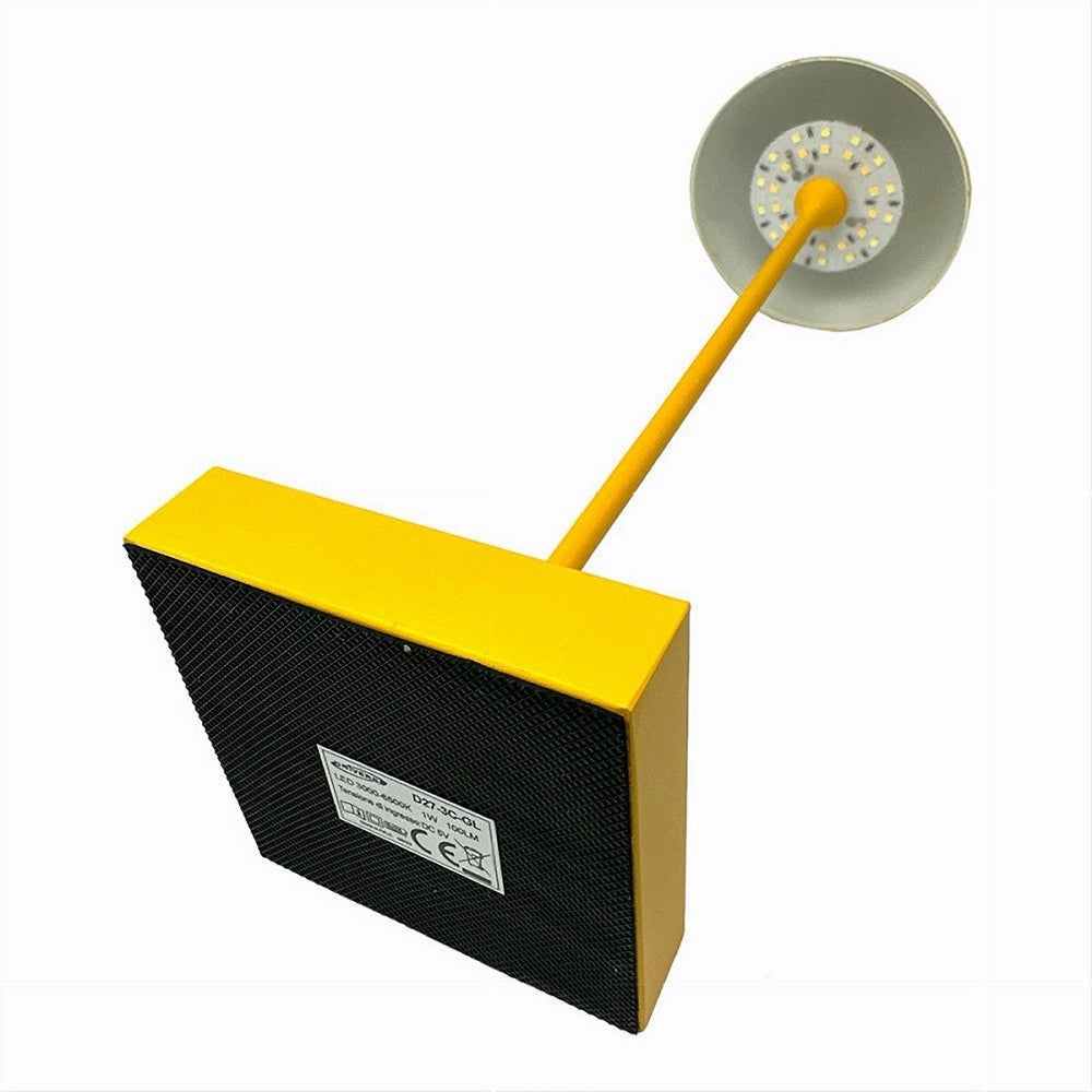 Trade Shop - Lampada Tavolo Ricaricabile Usb 10 Watt 3 Colorazione Di Luce Vari Colori D27-3c - Giallo