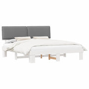 Letto matrimoniale | Letto per adulti | Letto con Testiera Rivestita Grigio chiaro 180 x 200 cm