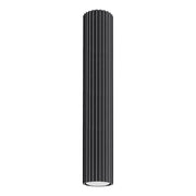 Spot soffitto moderno nero tubo rigato 40cm GU10 Gravio