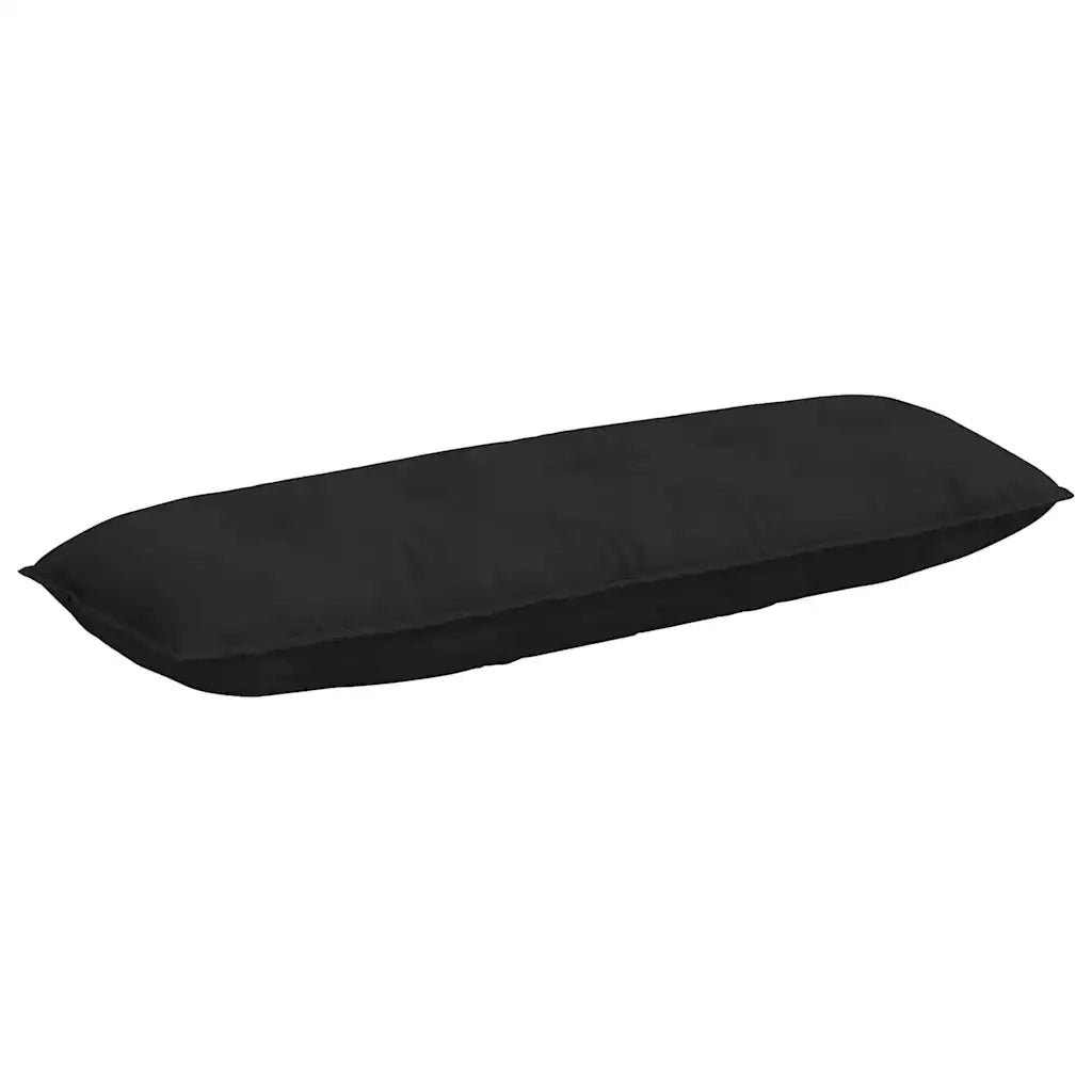 Cuscino per Schiena | Cuscino dorsale Nero 140 x 50 cm Tessuto in Microfibra