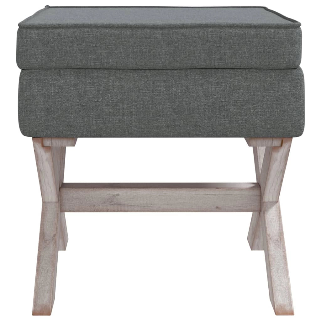 Sgabello contenitore 45 x 45 x 49 cm tessuto grigio scuro 02_0010790